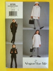 9735 VOG GIRLS LINED JACKET,TOP,JUMPER,PANTS PATTERN 7-10